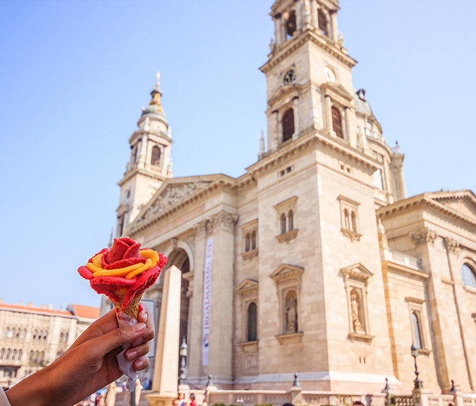 גלידה פרח בבודפשט